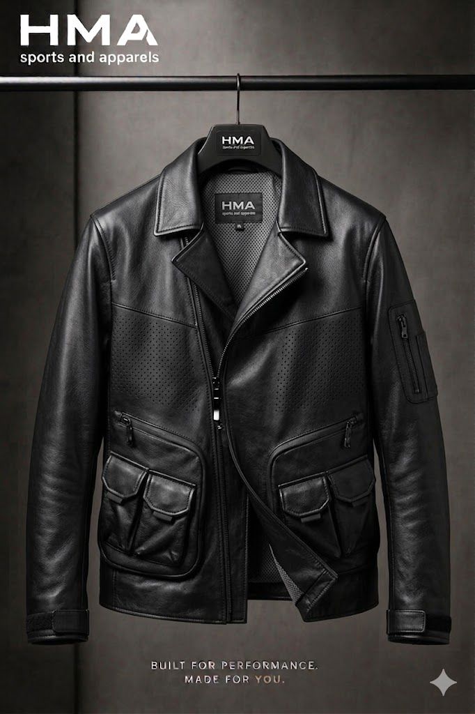 WhatsApp Image 2026-04-30 at 02.53.13 HMA heritage Leather Jacket— Onyx Black - Image 1