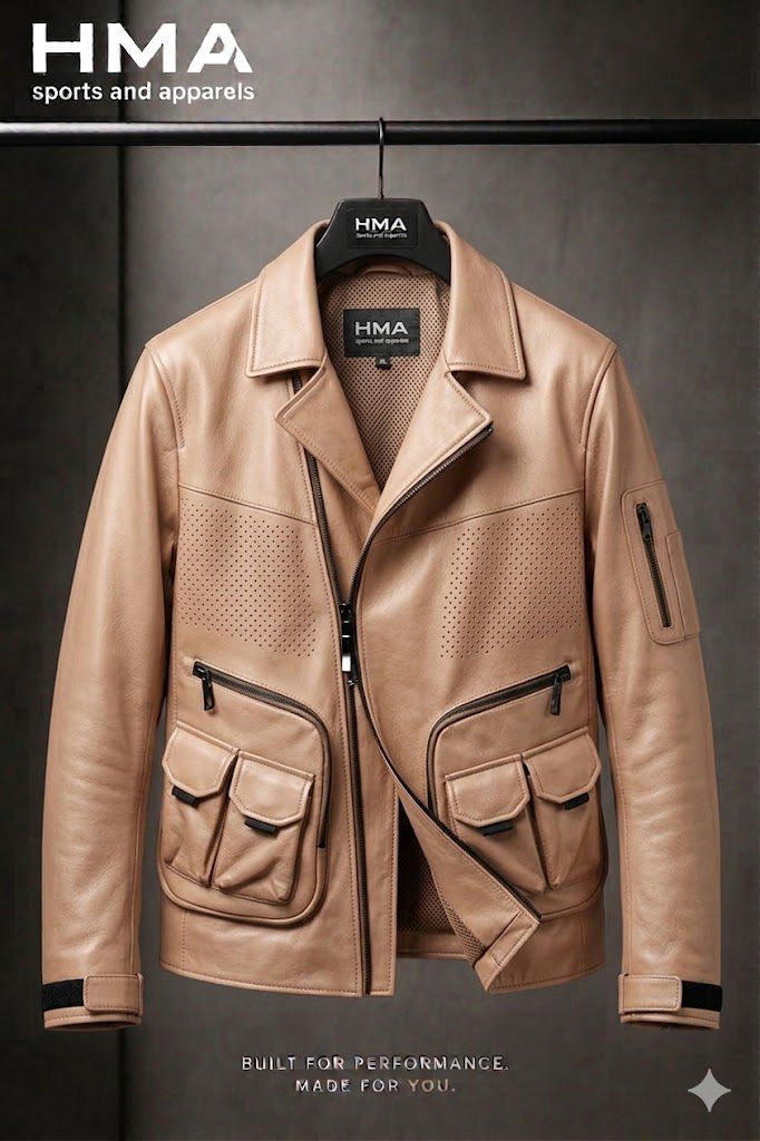 WhatsApp Image 2026-04-30 at 02.53.57 HMA heritage Leather Jacket— Sahara Tan - Image 1