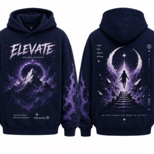 Custom Graphic Oversized Hoodie manufactured by HMA Sports & Apparels with premium all-over graphic print